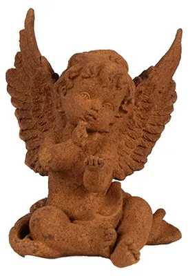 Zdjęcie produktu dla Clayre & Eef figurka dekoracyjna anioł 11 cm brązowy polyresin