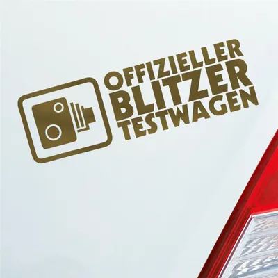 Produktbild von Auto Aufkleber Offizieller  Testwagen Tuning Racing 15x5 cm Gold Sticker Heckscheibenaufkleber