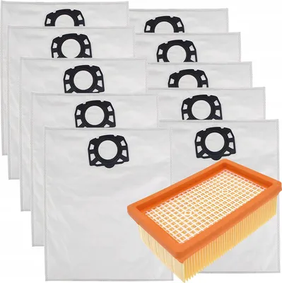 Zdjęcie produktu dla 10X Worki Filtr Do Odkurzacza Karcher Wd4 Wd5 Wd6 Premium Kwd6 Mv4 Mv5 Mv6