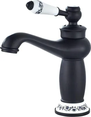Produktbild von Namuoto Wasserhahn Schwarz für Bad Waschtischarmatur, Keramikventilkern, Messing