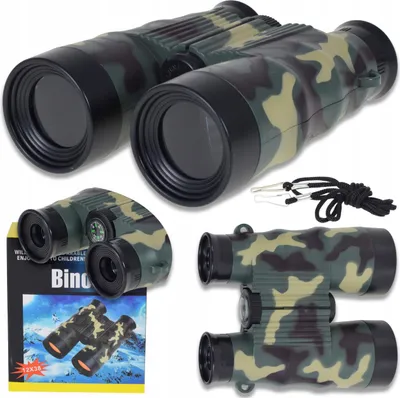 Immagine prodotto di Lolex | Binocolo giocattolo 12x38- Con mini bussola - Sicuro per i bambini - Struttura robusta