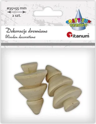 Immagine prodotto di Decorazioni per albero di Natale in legno 35x55 mm 2 pezzi Titanum