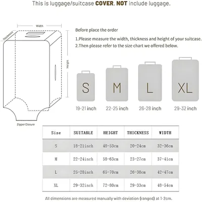 Imagen del producto de Funda elástica para maleta, talla XL (29-32 pulgadas), color , para protección de viaje