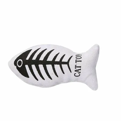 Produktbild von 1St. Fisch spielkissen Katzenspielzeug Plüsch Katzenkissen mit Katzenminze Catnip