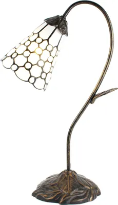 Produktbild von Clayre & Eef Tiffany Tischlampe 48 cm Braun Weiß Polyresin