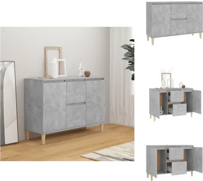 Image de vidaXL Sideboard gris béton 103,5x35x70 cm Bois composite - Sideboards