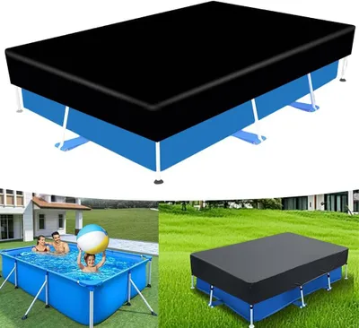 Produktbild von Poolabdeckung 221 x 150 cm, rechteckig, wasserdicht, staubdicht, faltbar, für Garten