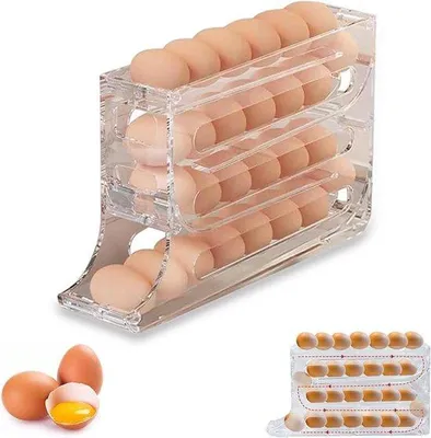 Image de Distributeur d'œufs Famanu à 4 niveaux - avec fonction de rotation automatique pour 30 œufs