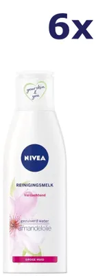 Produktbild von 6x Nivea Visage Reinigingsmelk 200ml Verzachtend Amandelmelk