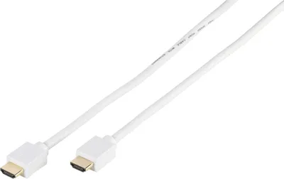 Produktbild von High Speed HDMI® Kabel mit Ethernet, 5,0 m weiß (47167)