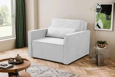 Zdjęcie produktu dla Sofa VESSA amerykanka 1 osobowa os funkcja spania rozkładana 200x80 biała