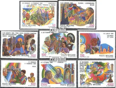 Produktbild von Briefmarken Vatikanstadt 1987 Mi 926-933 (kompl.Ausgabe) gestempelt Papstreisen