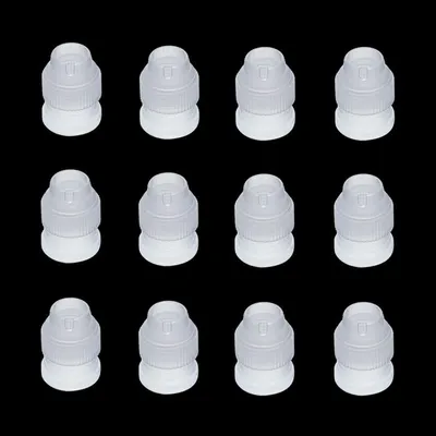 Productafbeelding van Koppelstukken voor spuitzakken, 12 stuks, kunststof, wit