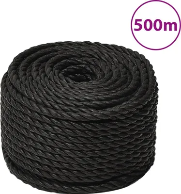 Immagine prodotto di The Living Store Corda da lavoro nera 10 mm 500 m Polipropilene