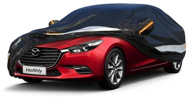 Immagine prodotto di Copertura per auto, 10 strati, impermeabile e traspirante, per Mazda 3 (2009-2023), colore nero