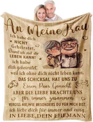 Produktbild von Liebesgeschenk für Frauen, Ehejubiläumsgeschenk für sie, Geschenk für Frau, Geschenke für Frauen, ich liebe dich Geschenke für Frau, Koppel-Decke mit Geschenken 150x130cm