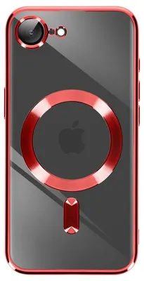 Produktbild von Avizar, MagSafe Silikonhülle mit Chromrahmen für Apple iPhone 17e, Rot
