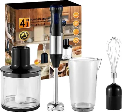 Obrázek produktu pro Ruční mixér, příkon 1000 W, konstrukce z nerezové oceli, 4 v 1