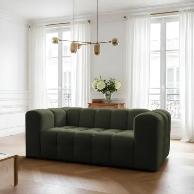 Produktbild von BALOO Sofa 2-Sitzer 200 cm – modernes Design & Komfort – Grün (Tiffany 38)