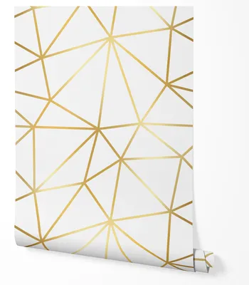 Produktbild von Vliestapete Premium Geometrisch Linien Luxus Matt Wohnzimmer 4x2,5 Gold-Weiß