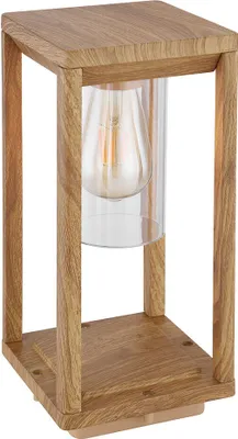 Produktbild von Außenleuchte, Sockelleuchte, ALU, Holzoptik, H 35 cm