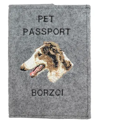 Immagine prodotto di Borzoj - Custodia per passaporto del cane, custodia per documenti, regalo per viaggiatori del marchio Art-Dog