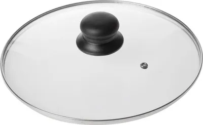 Produktbild von NAVA | Glasdeckel - mit Edelstahlring - Ø 24 cm - 200°C Hitzebeständiges Glas - Universaldeckel - für Topf und Pfanne - mit Dampfauslass
