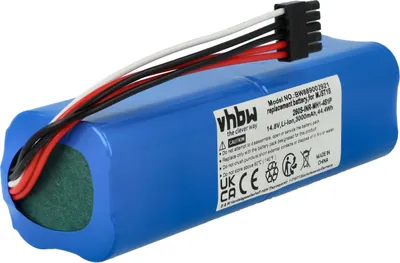 Produktbild von vhbw Akku kompatibel mit Xiaomi MJST1SHW, MJST1S 2 PRO, MJST1S, MJSTS, MJSTS1, MOP 2 Saugroboter (3000 mAh, 14,8 V, Li-Ion, ohne Gehäuse)