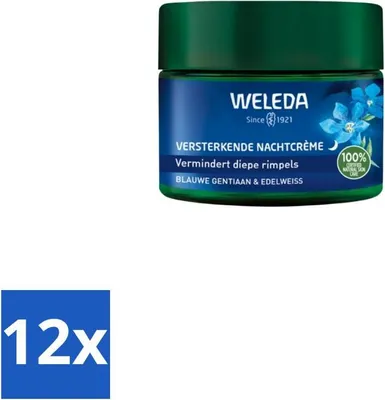 Produktbild von WELEDA - Stärkende Nachtcreme - Blauer Enzian & Edelweiß - 40 ml - Vorteilspack - 12 Stücke