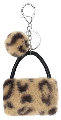 Obrázek produktu pro Plyšový přívěšek na klíče s leopardím vzorem