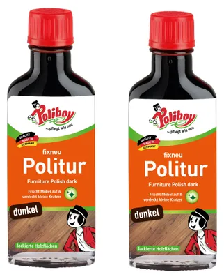 Produktbild von Poliboy Fixneu Möbelpolitur für dunkle Oberflächen 2 x 100ml