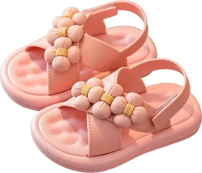 Produktbild von Kinder Sandalen Mädchen Sommer Schuhe Pantoletten Strand Kamille Rosa Gr.28
