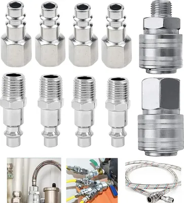 Produktbild von Druckluftkupplung, 10er Set, Schnellanschluss Für Kompressorenanwendungen