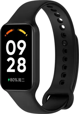 Produktbild von Strap-it TPU-Armband für Aktivitätstracker – Passend für Xiaomi Redmi Smart Band 2 / Xiaomi Smart Band 8 Active – Schwarz
