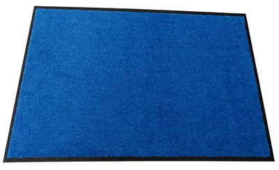 Produktbild von Mertex Schmutzfangmatte waschbar Kiel azur ca. 40 x 60 cm mit umlaufenden Rand Türmatte Sauberlauf Schmutzmatte Fußabstreifer