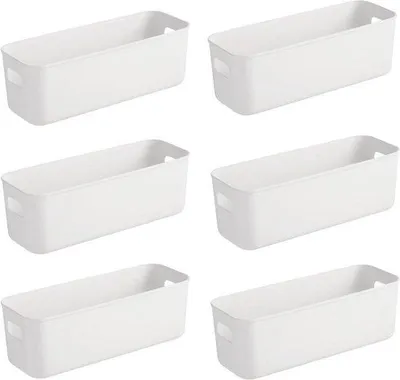 Immagine prodotto di Contenitore in plastica 28x10x11 cm bianco - Organizer per bagno e cucina