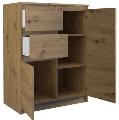 Obrázek produktu pro Topeshop 2D2S ARTISAN, Dub, 2 zásuvka/zásuvek, Dřevotřískové desky, Jednobarevný, Moderní, Dřevotřískové desky
