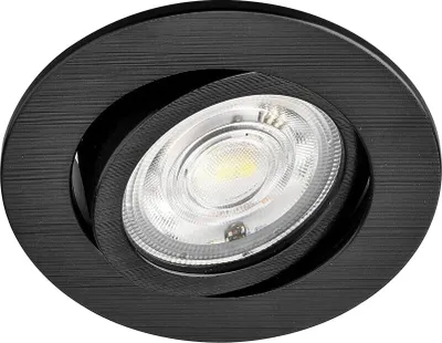 Produktbild von LED Einbauspot Einbaustrahler 5W rund IP40 schwenkbar Ø7,0 cm Schwarz Neutralweiß