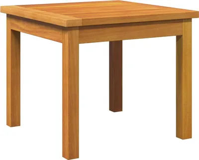 A wooden side table on a white background.
