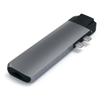 Image de Satechi Adaptateur Hub Type-C Pro avec Ethernet-C Gris Espace USB-C 6 en 2