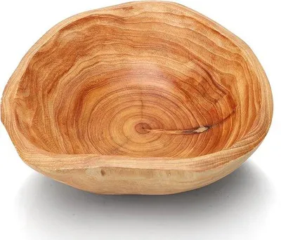 Zdjęcie produktu dla Miska na owoce, 25-29 cm - Dekoracja drewniana - Wykonana ręcznie - Unikalny design - Naturalne drewno - Wysoka jakość wykonania - Drewniana miska