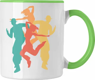 Produktbild von Trendation -  Lustige Tänzer Tasse Geschenk für Tanzbegeisterte Tanzlehrer Grafik  (Grün)