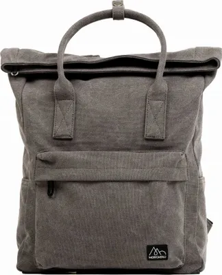 Produktbild von MORGNTAU Canvas-Rucksack "Kolibri" / Alltagsbegleiter mit 20l Volumen / Fachervielfalt / Rolltop – Grau