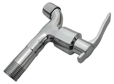 Zdjęcie produktu dla Kran ogrodowy ścienny mosiądz chromowany 12 cm z adapterem