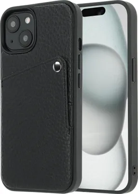 Immagine prodotto di Selencia Riva Back Cover con scomparto per carte iPhone 15 - Nero