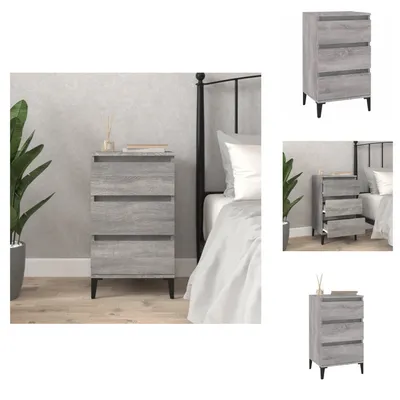 Obrázok produktu pre vidaXL Nočný stolík Grey Sonoma 40x35x70 cm Materiál na báze dreva - Nočné stolíky