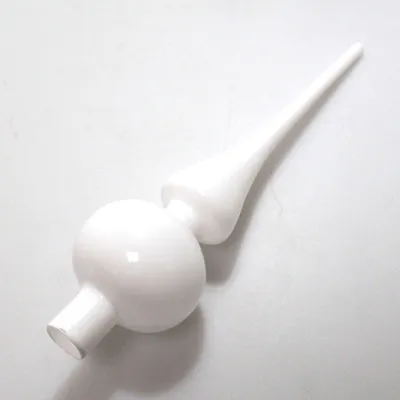 Produktbild von Baumspitze Christbaum Glas 24,5cm Weihnachtsbaum Topping Tannenbaum Baumschmuck weiß