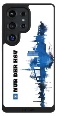 Produktbild von NIVOCASE Handyhülle für Samsung Galaxy S25 Ultra  Hülle NIVOpure Case Schwarz Bundesliga HSV Offizielles Lizenzprodukt