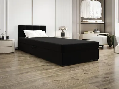 Obrázek produktu pro Jednolůžková postel 90x195 MANKA 2 - černá