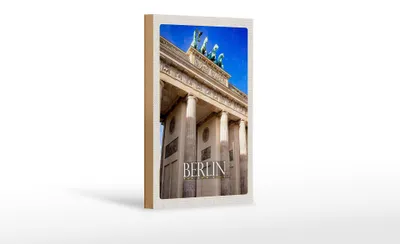 Produktbild von Holzschild Reise 12x18 cm Berlin Deutschland Brandenburger Trip